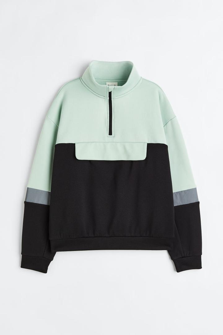 H & M - Half-zip Sports Top - Black