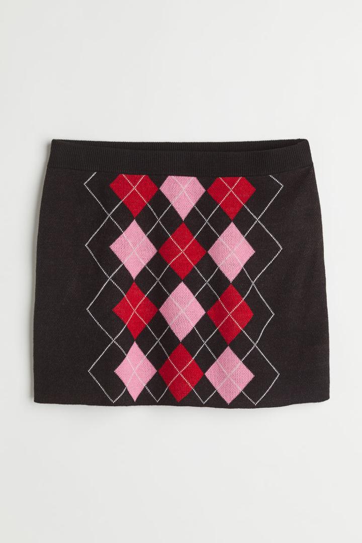 H & M - H & M+ Knit Skirt - Black