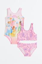 H & M - 2-pack Printed Swim Set - Pink