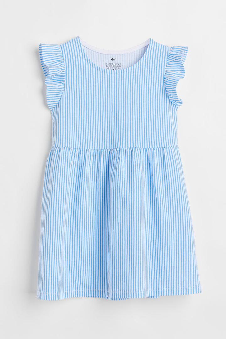 H & M - Cotton Jersey Dress - Blue