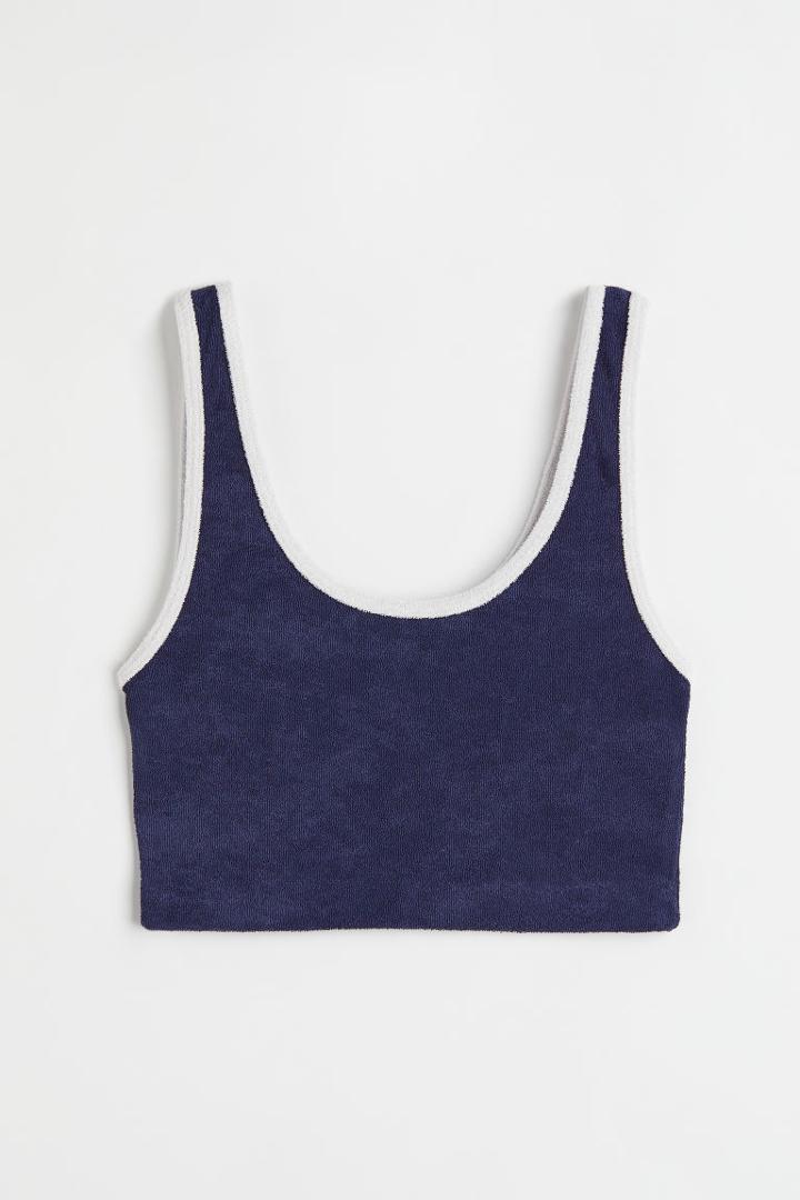 H & M - Sleeveless Terry Top - Blue