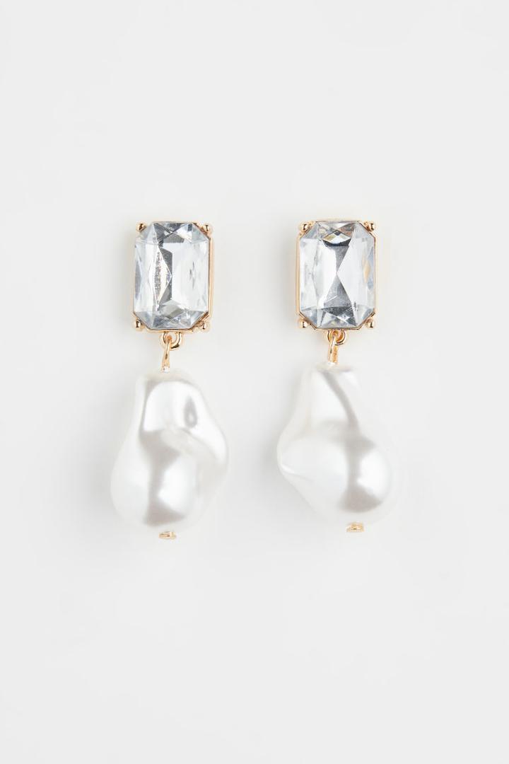 H & M - Earrings - White