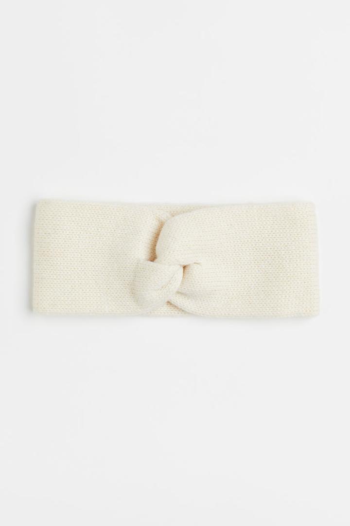 H & M - Knit Headband - White