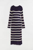 H & M - Mama Rib-knit Dress - Beige
