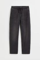 H & M - Lined Denim Joggers - Gray