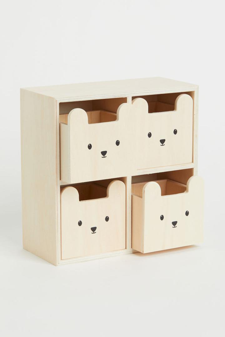 H & M - Plywood Mini Chest Of Drawers - White
