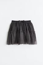 H & M - Glittery Tulle Skirt - Gray