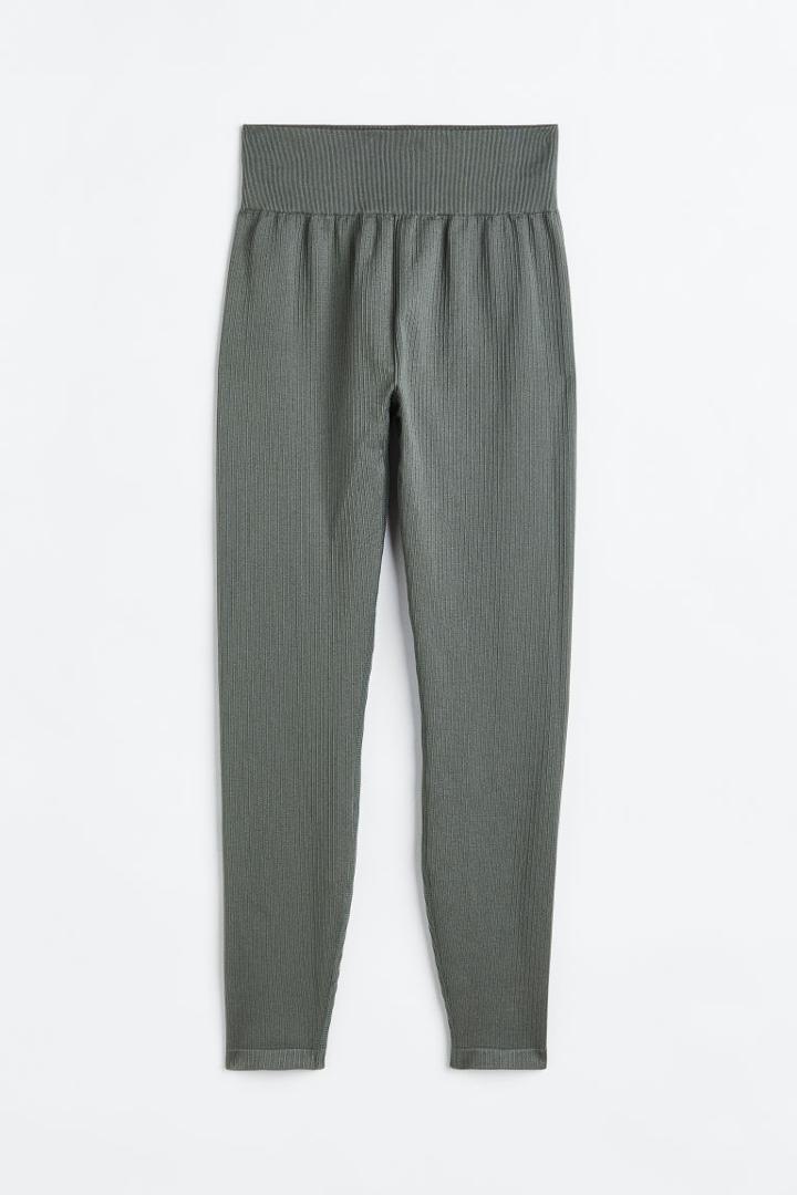 H & M - Drymove&trade; Seamless Sports Tights - Green