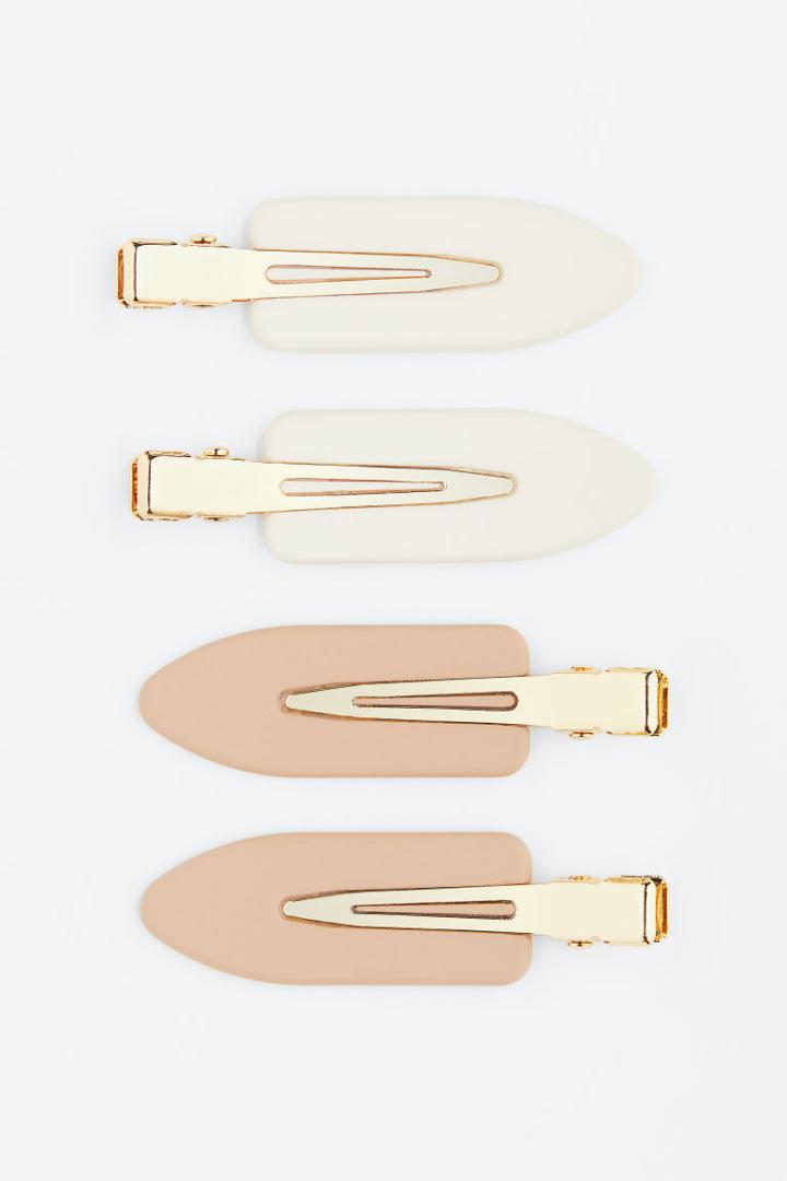 H & M - 4-pack Hair Clips - Orange