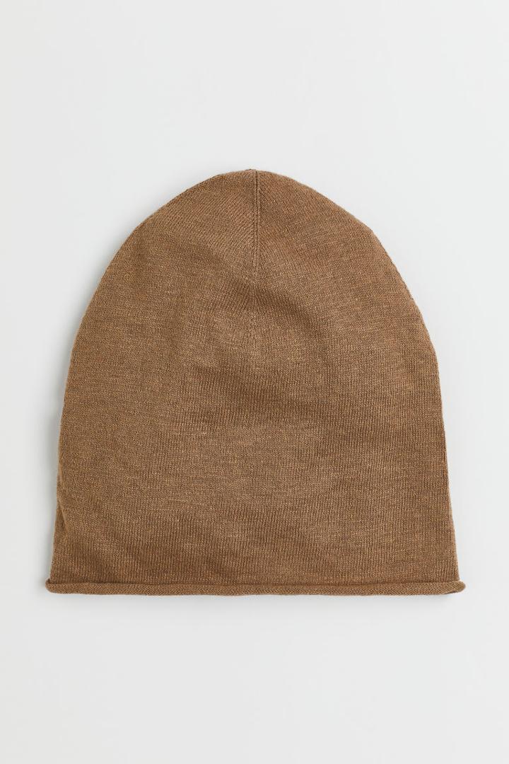 H & M - Silk-blend Hat - Brown