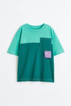 H & M - Oversized Jersey T-shirt - Turquoise