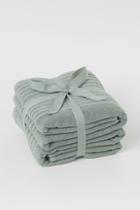 H & M - 2-pack Cotton Bath Sheets - Green