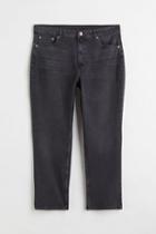 H & M - Slim Straight High Ankle Jeans - Gray