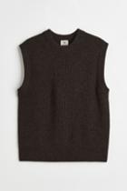 H & M - Regular Fit Wool Sweater Vest - Brown