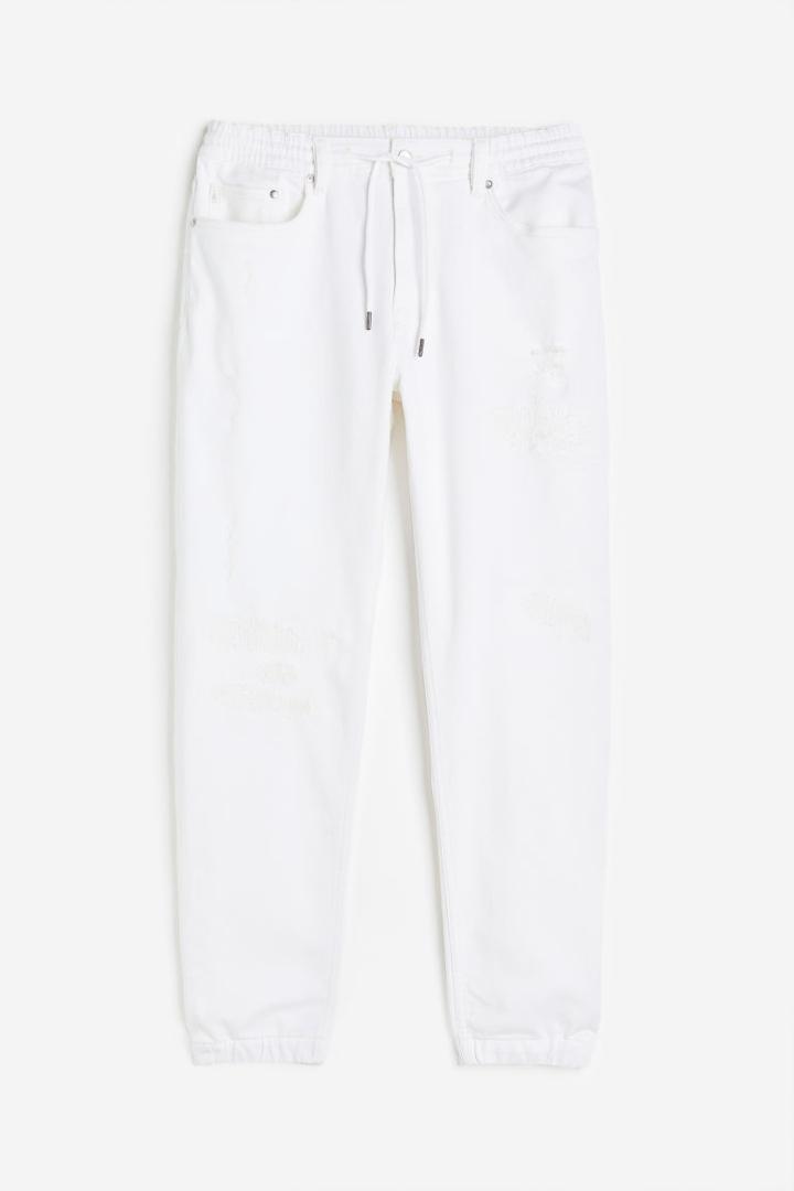 H & M - Hybrid Regular Tapered Joggers - White