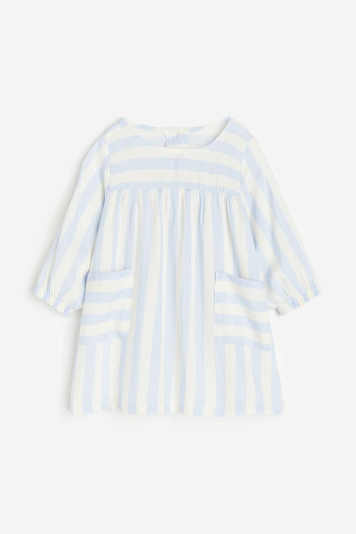 H & M - Pocket-detail Dress - Blue