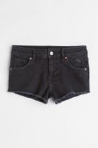 H & M - Low Waist Denim Shorts - Gray
