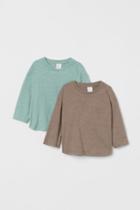 H & M - 2-pack Cotton Shirts - Turquoise
