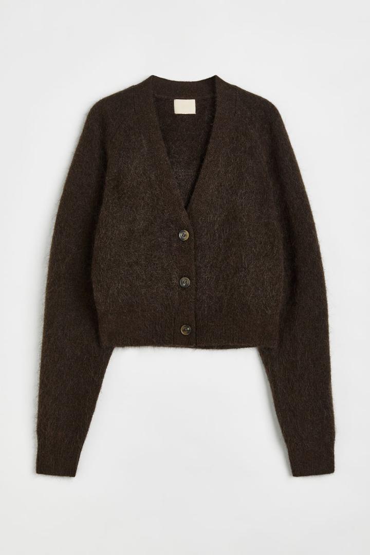 H & M - Wool-blend Cardigan - Brown