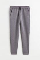 H & M - Regular Fit Fast-drying Track Pants - Gray