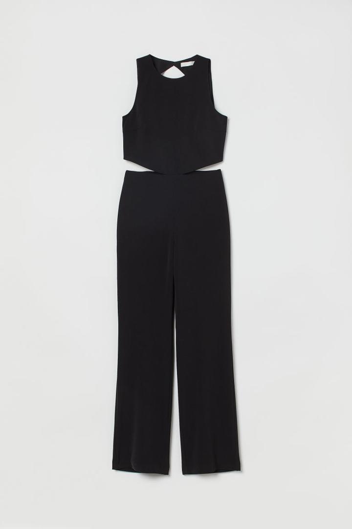 H & M - Tie-back Jumpsuit - Black