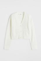 H & M - Knitted Cardigan - White