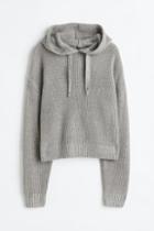 H & M - Knit Hoodie - Gray
