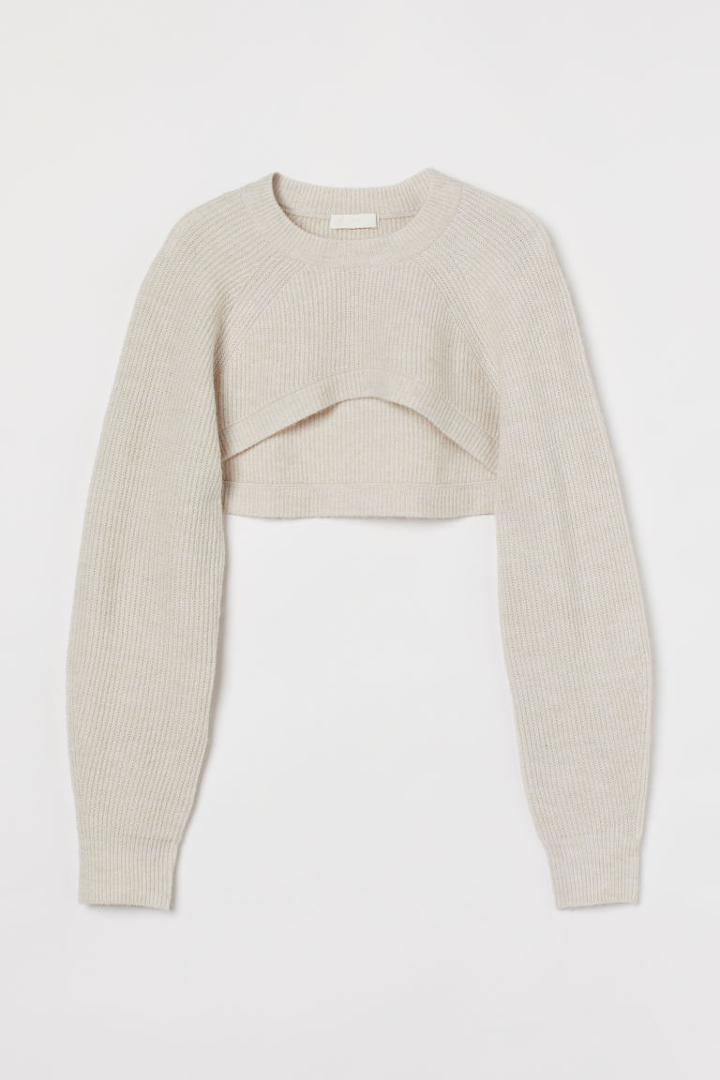 H & M - Short Sweater - Beige