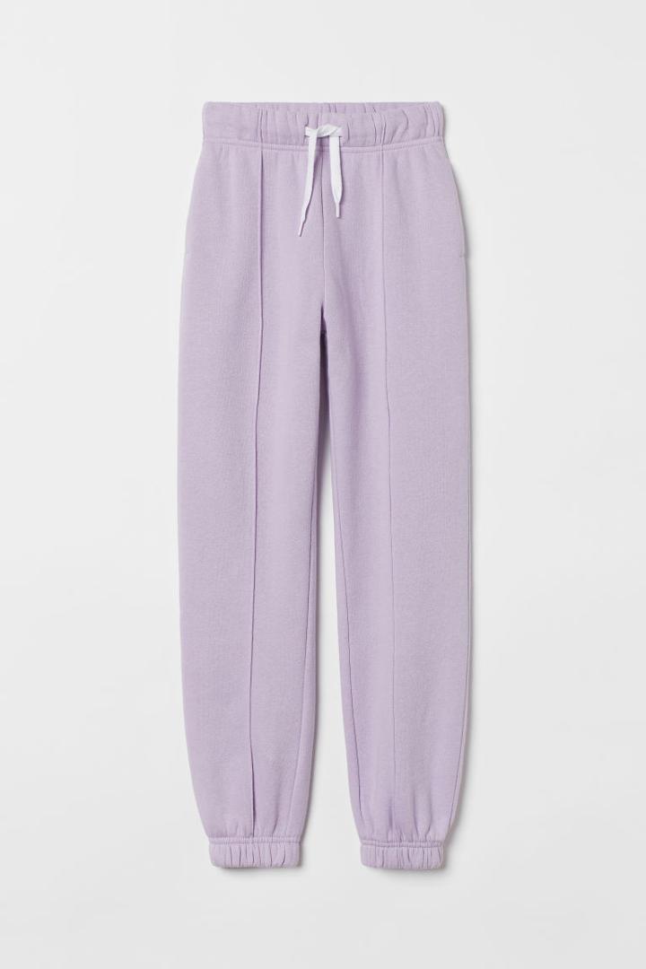 H & M - Relaxed Fit Joggers - Purple