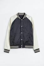 H & M - Satin Baseball Jacket - Black