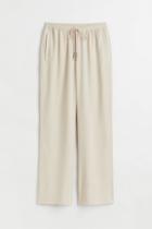 H & M - Wide-cut Pull-on Pants - Beige