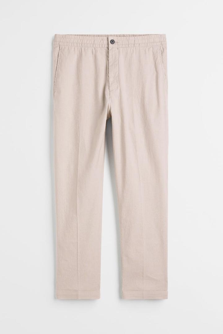 H & M - Linen-blend Joggers - Brown