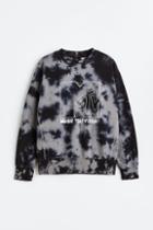 H & M - Oversized Fit Printed Sweatshirt - Gray