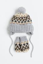 H & M - 2-piece Jacquard-knit Set - Gray