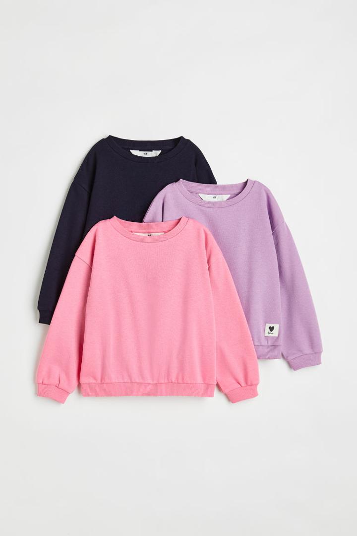 H & M - 3-pack Sweatshirts - Pink