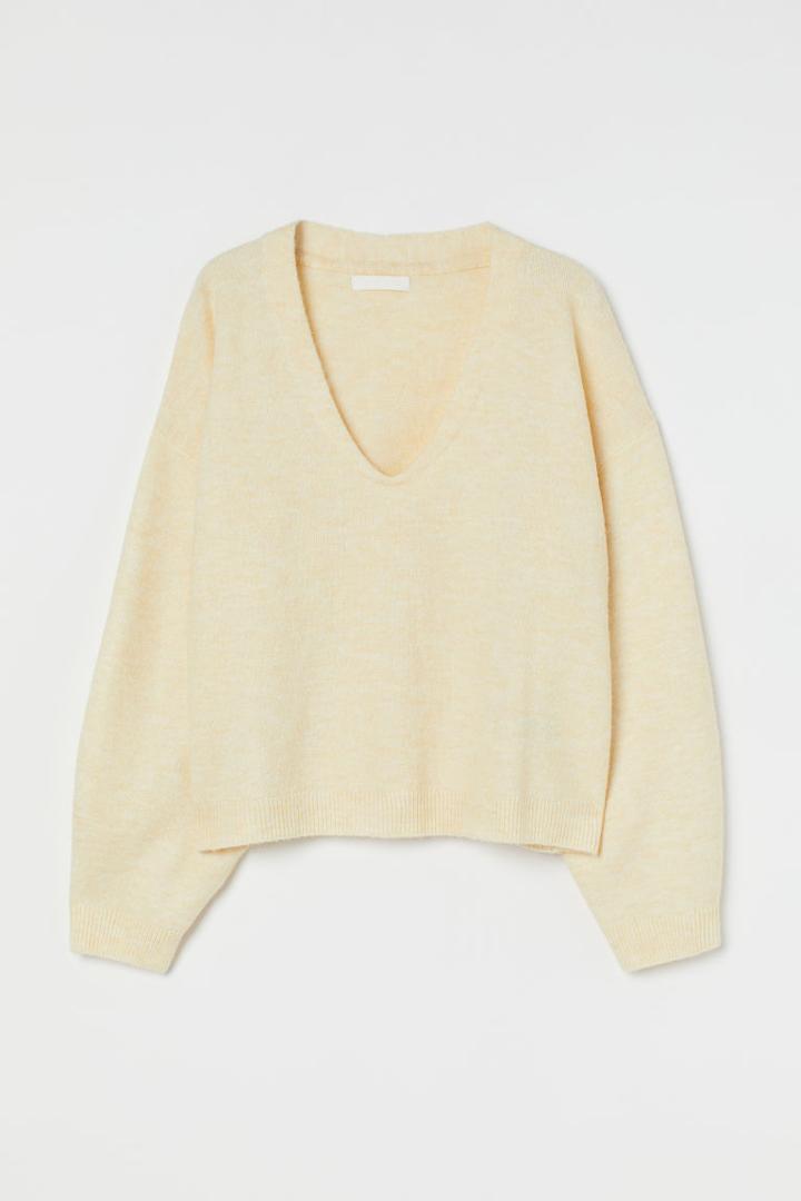H & M - Knit Sweater - Yellow