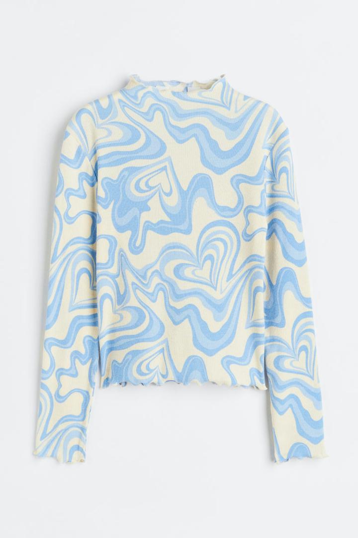 H & M - Long-sleeved Top - Blue