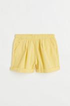 H & M - Seersucker Shorts - Yellow