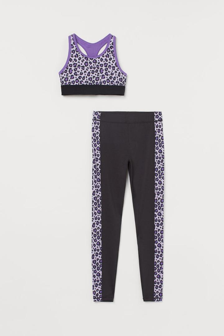 H & M - 2-piece Sports Set - Purple