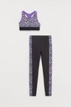 H & M - 2-piece Sports Set - Purple