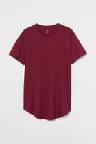 H & M - Long Fit T-shirt - Red