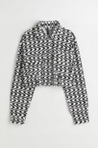H & M - Twill Crop Jacket - Black