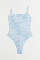 H & M - High Leg Swimsuit - White