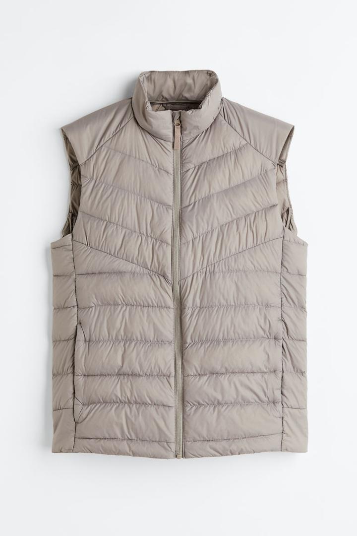 H & M - Regular Fit Padded Vest - Brown