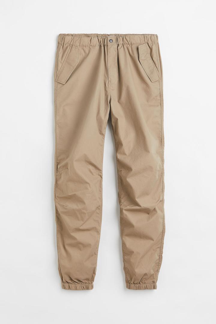 H & M - Relaxed Fit Cargo Joggers - Beige