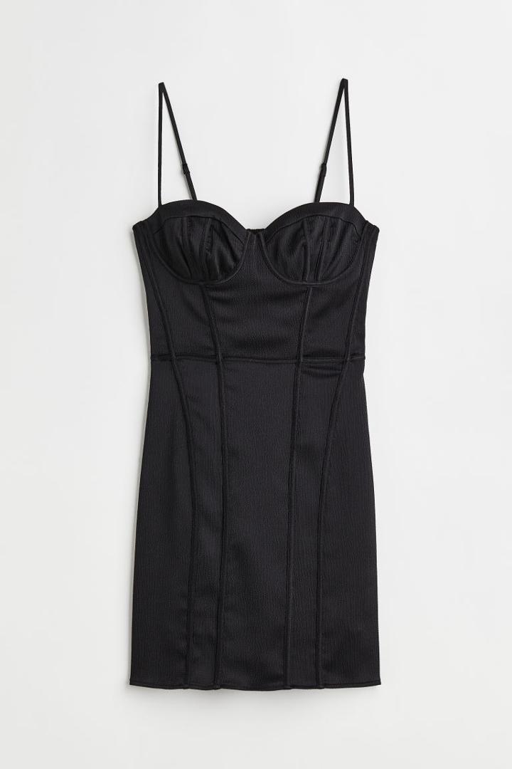 H & M - Short Bodycon Dress - Black
