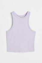 H & M - Ribbed Tank Top - Purple