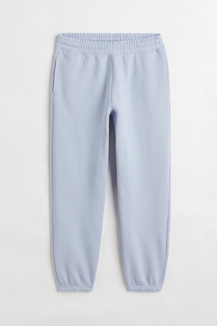 H & M - Relaxed Fit Cotton Joggers - Blue