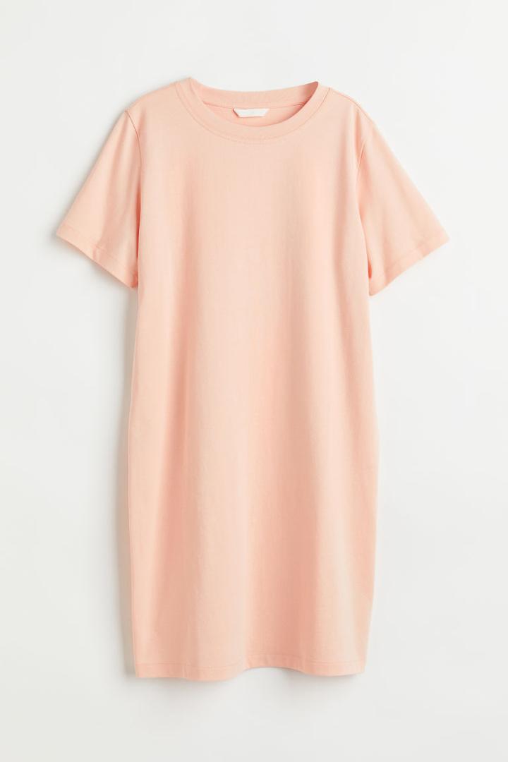 H & M - Cotton T-shirt Dress - Orange