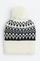H & M - Jacquard-knit Hat - White